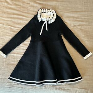 Girls Black Sweater Dress